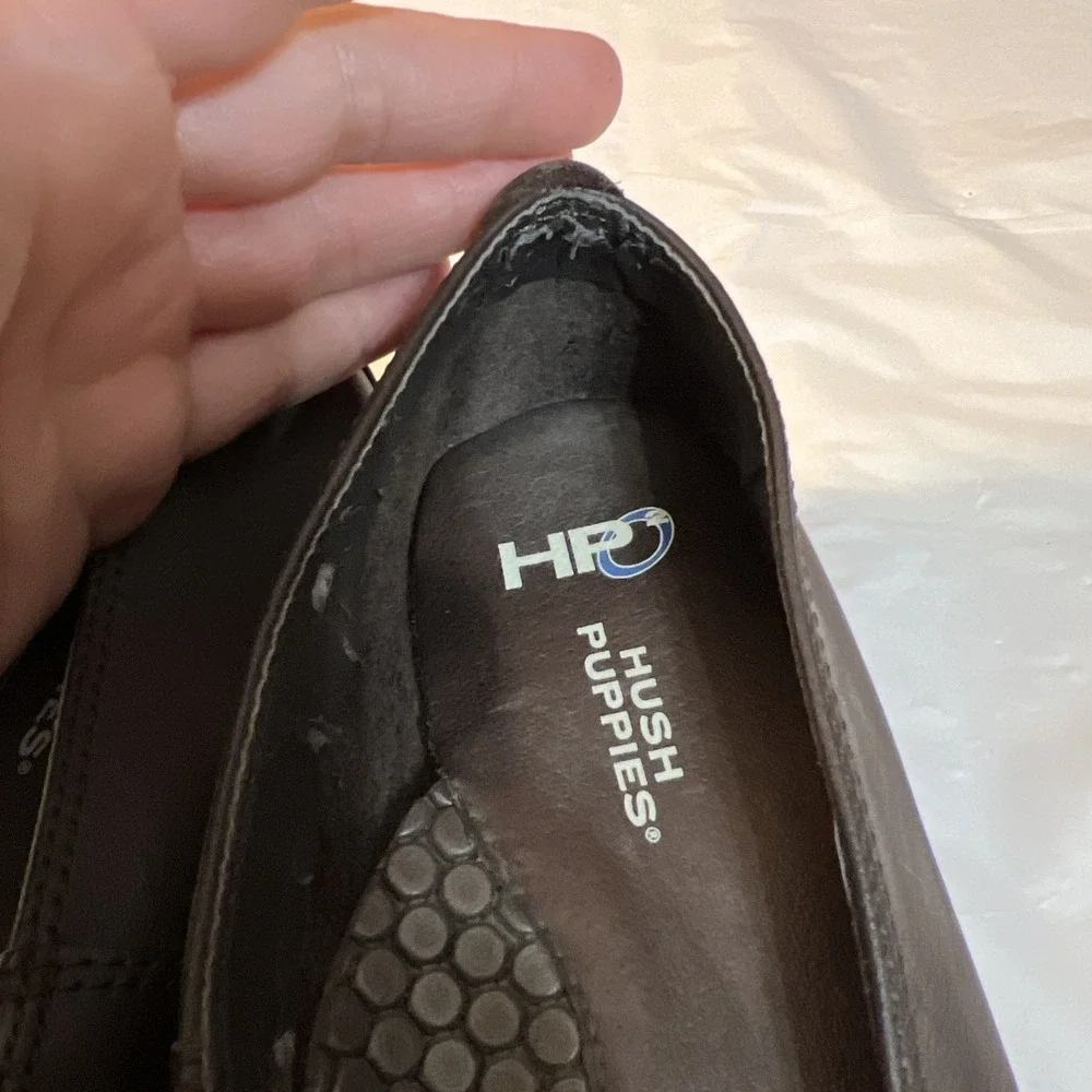 Hush Puppies Womens Heaven Loafers H55541 Leather Slip On Brown Size 7.5